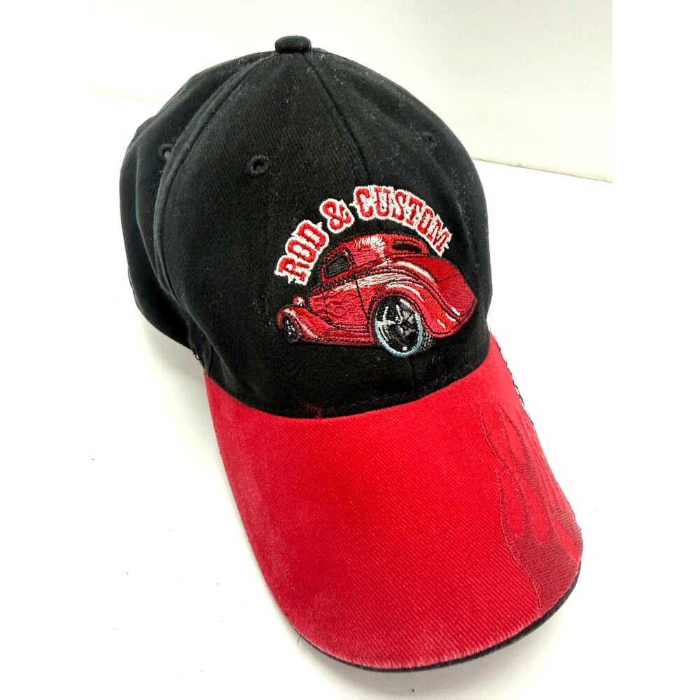 Hot Rod Custom Embroidered Flame Bill Adjustable Hat Cap Car Show Youth
